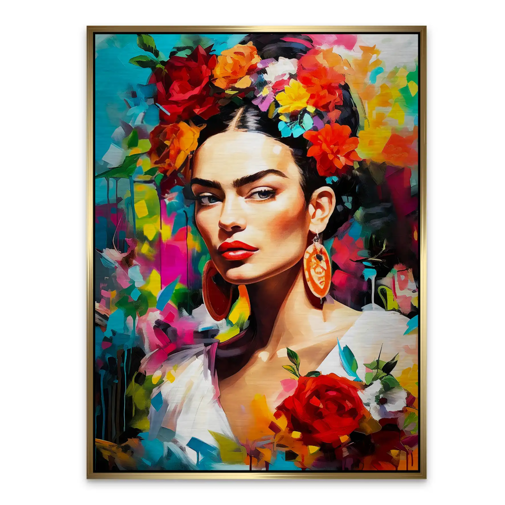 Frida Kahlo Flower AluDibond Gebürstet INGALERIE