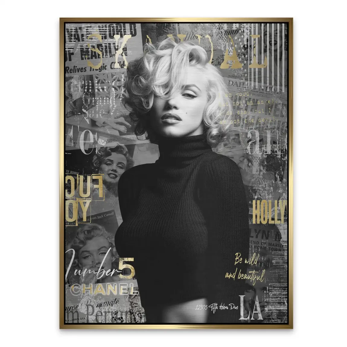 Marilyn Monroe Legend Aluminiumbild gebürstet