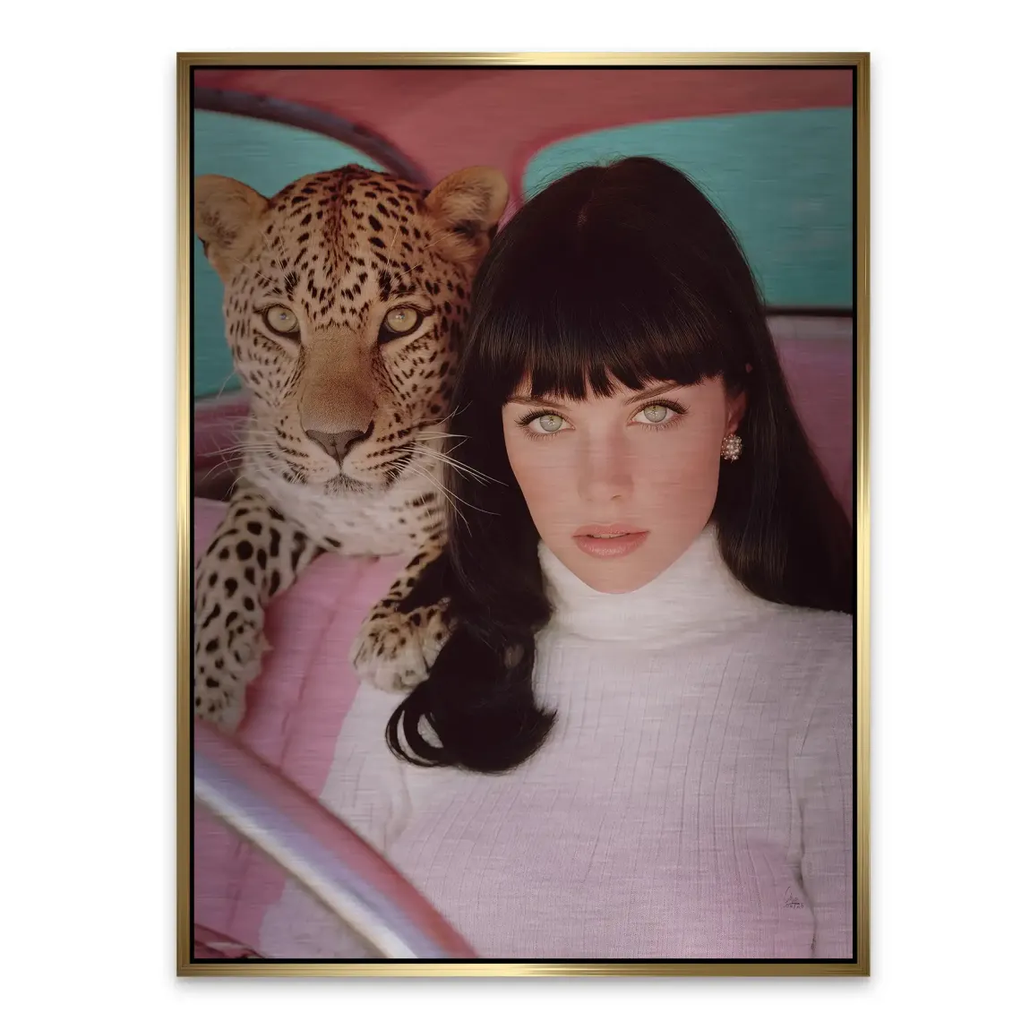 Leopard Diva Aluminiumbild gebürstet