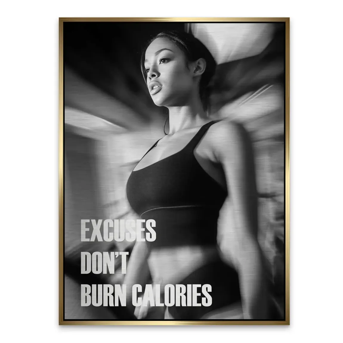 Burn Calories Fitness Alu Gebürstet Bild