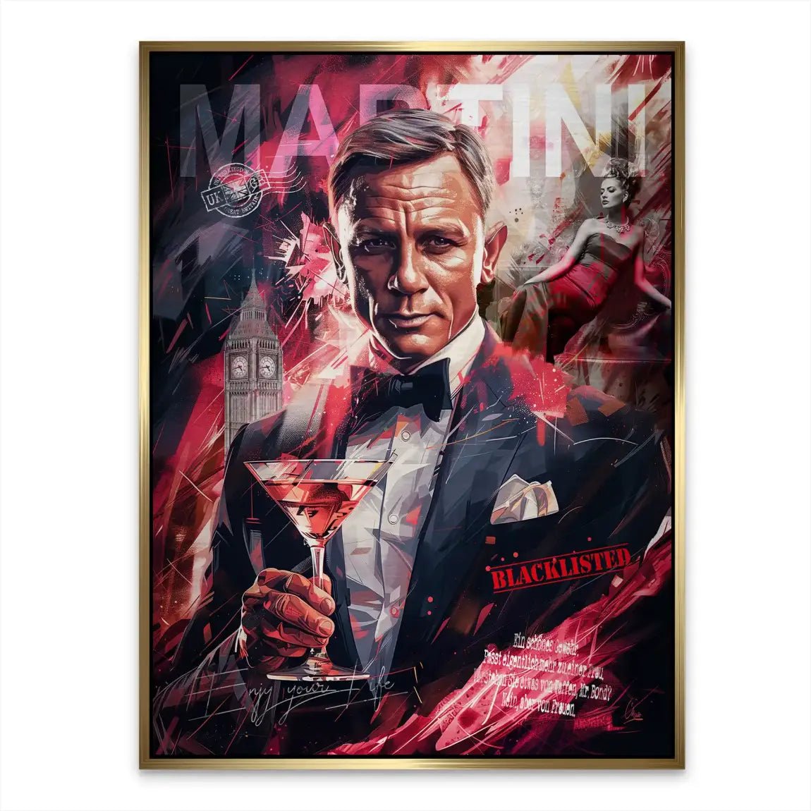 Bond Martini Style Aludibond Gebürstet INGALERIE