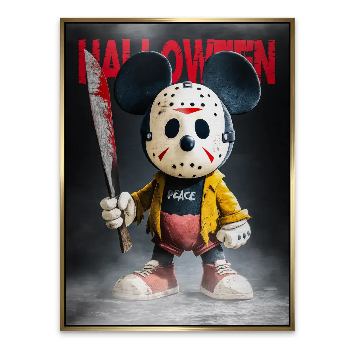 Midnight Micky Mouse Alu Gebürstet Bild