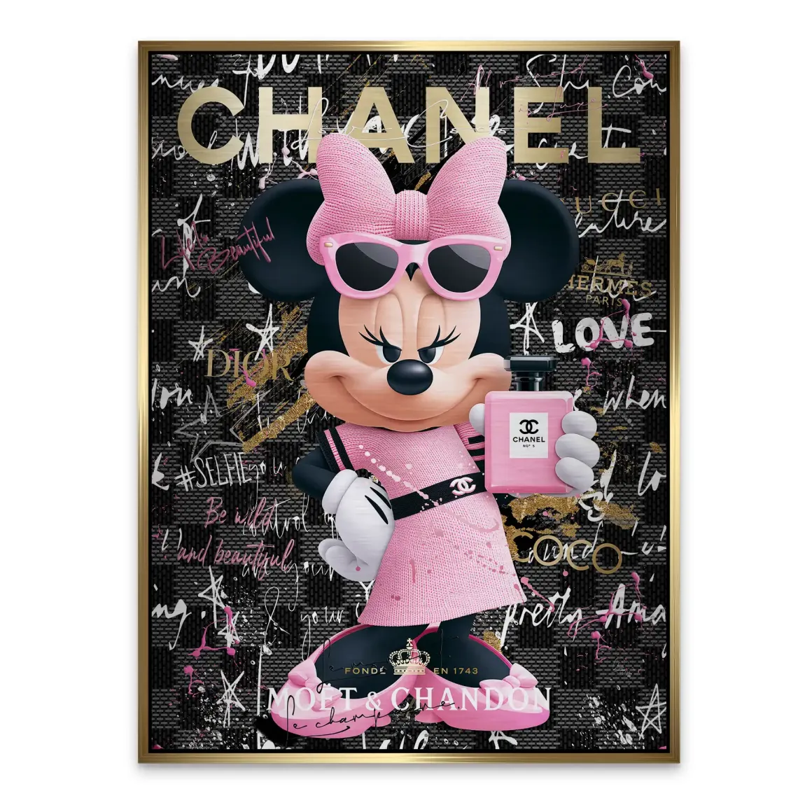 Minnie Couture Aluminiumbild gebürstet