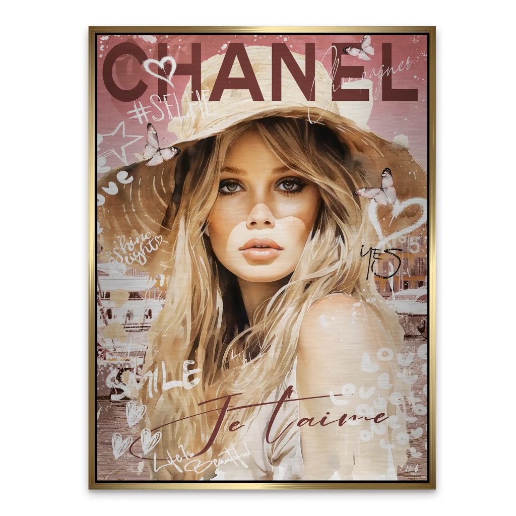 Pop Art Bardot Chanel Aludibond Gebürstet INGALERIE