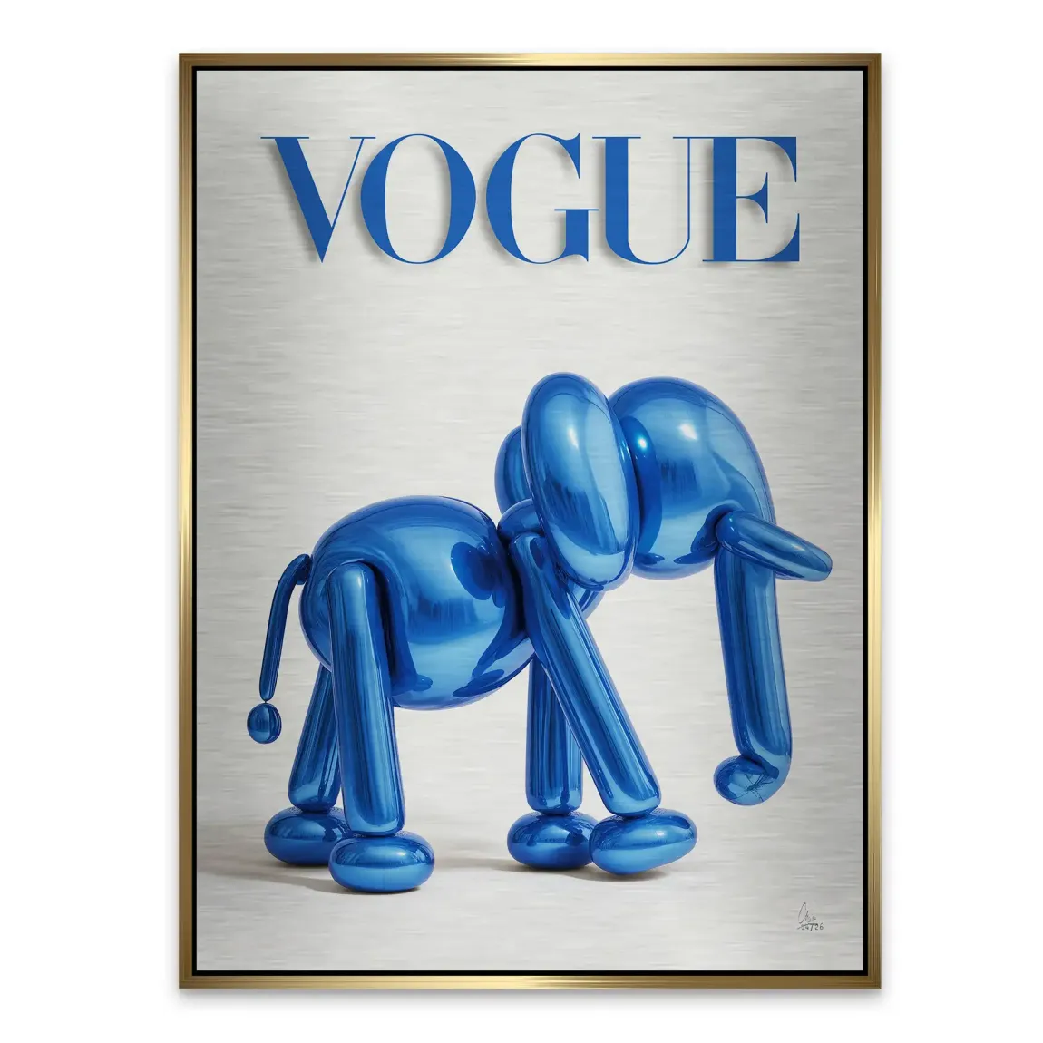Ballon Elefant Chic Aluminiumbild gebürstet