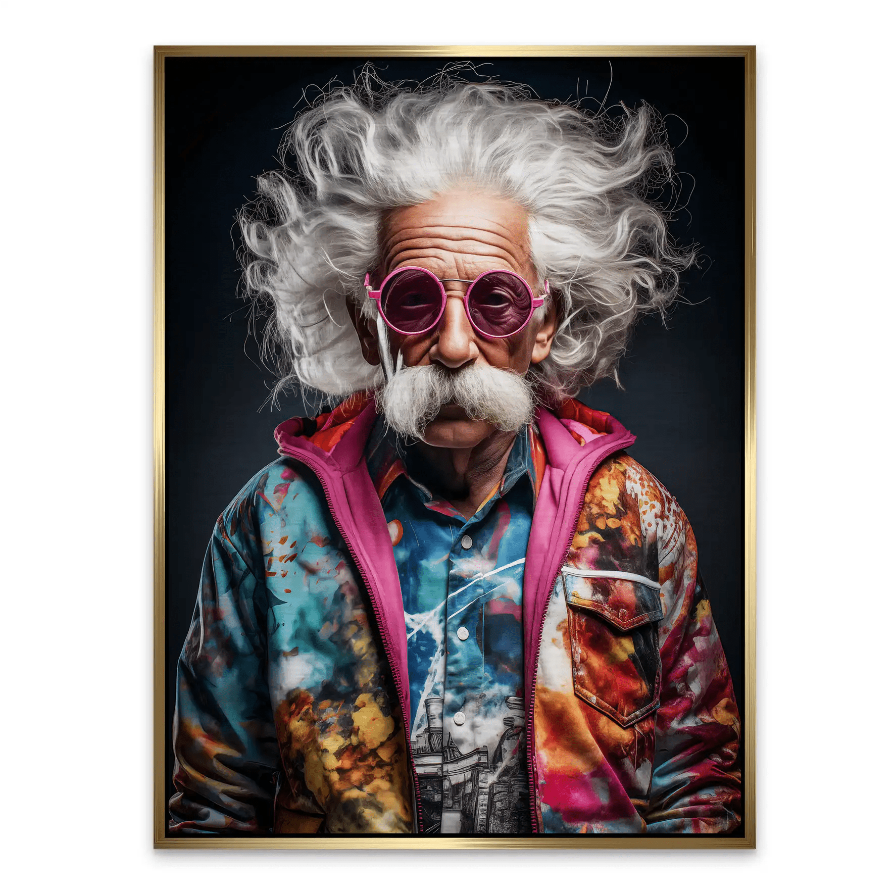 Einstein Hipster Style Aludibond Gebürstet INGALERIE