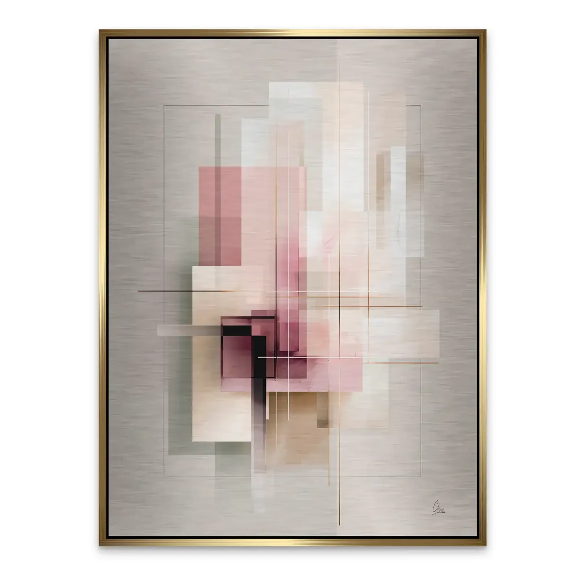 Soft Geometry Alu Gebürstet Bild