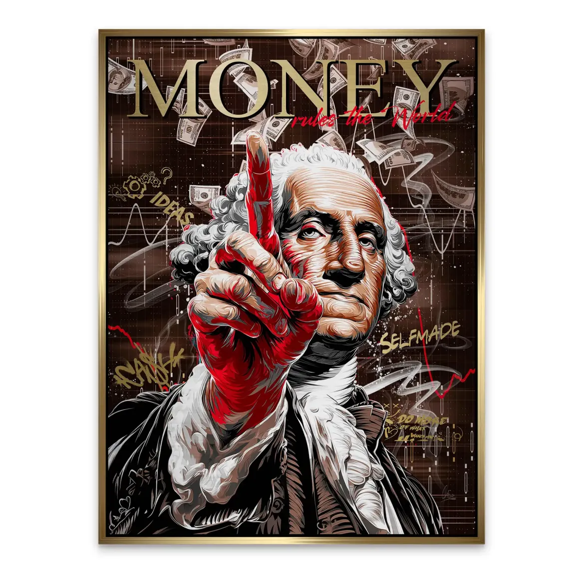 Money Vision Wallstreet Alu Gebürstet Bild