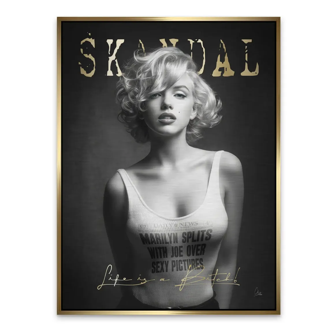 Marilyn Skandal Alu Gebürstet Bild