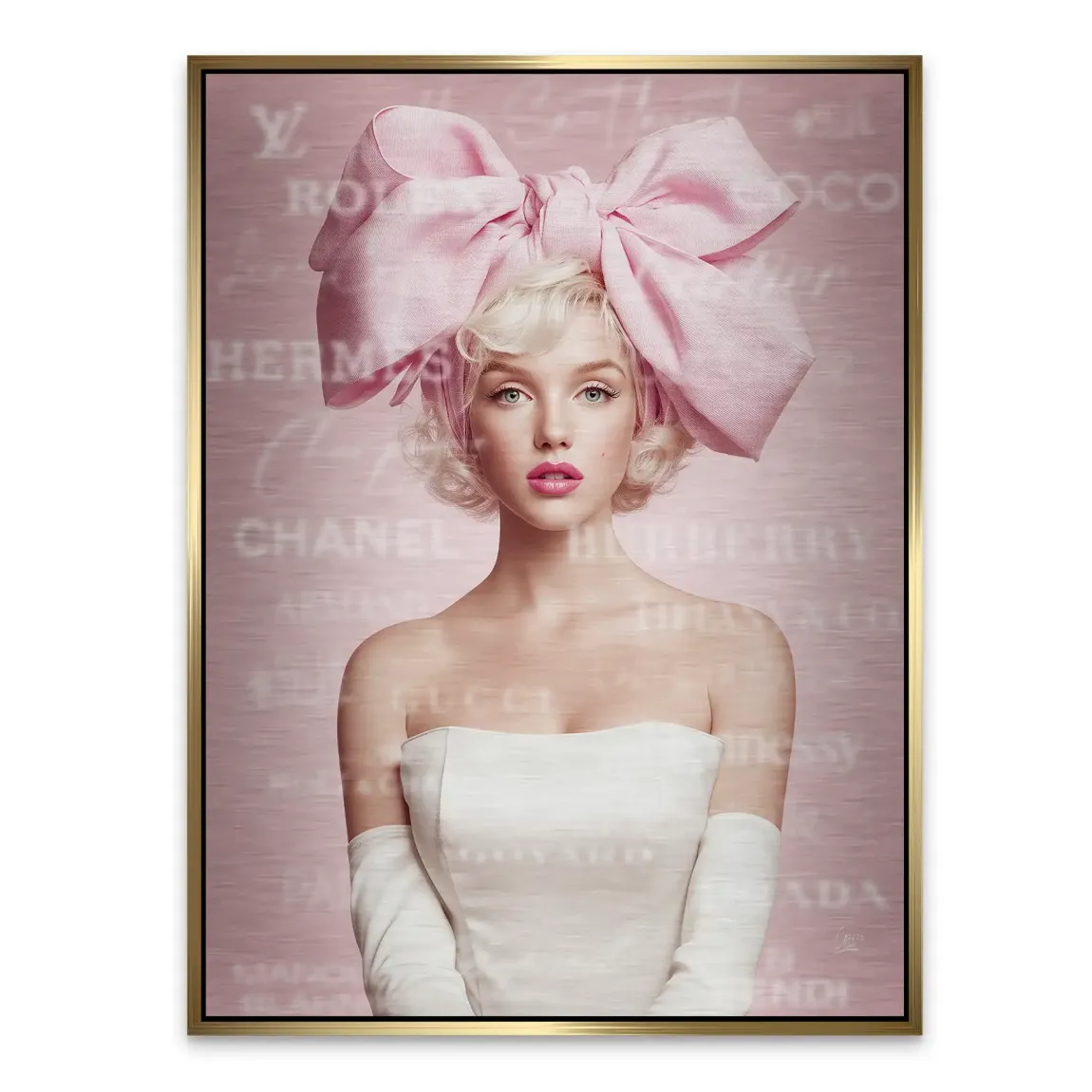 Marilyn Monroe Couture Pop Art Alu Gebürstet Bild