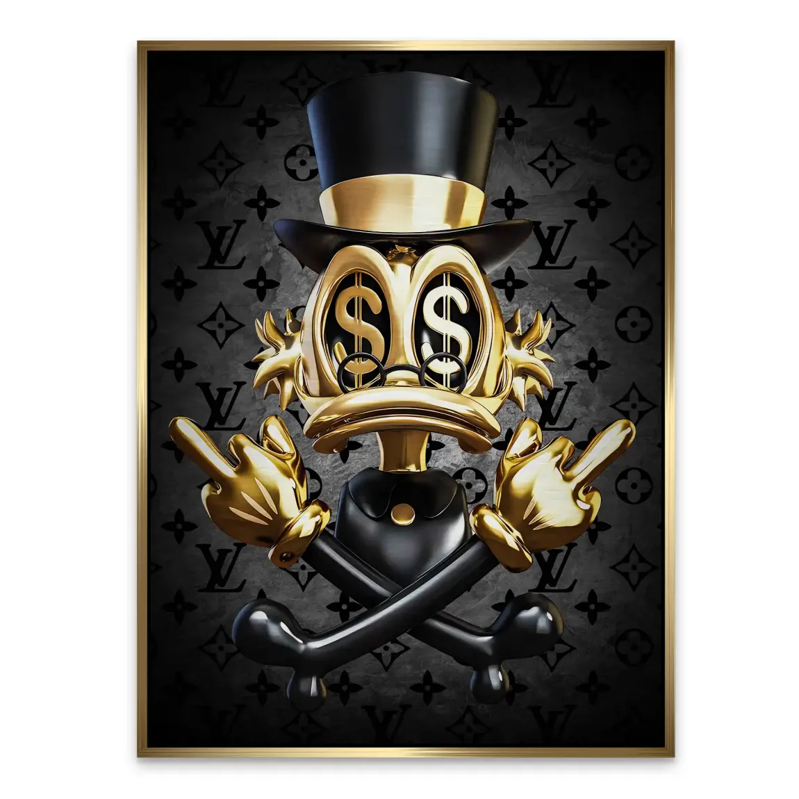 Money Skull Duck Alu Gebürstet Bild