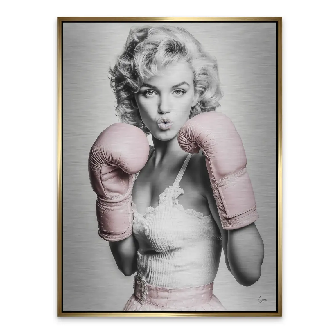 Marilyn Monroe Punch Alu Gebürstet Bild