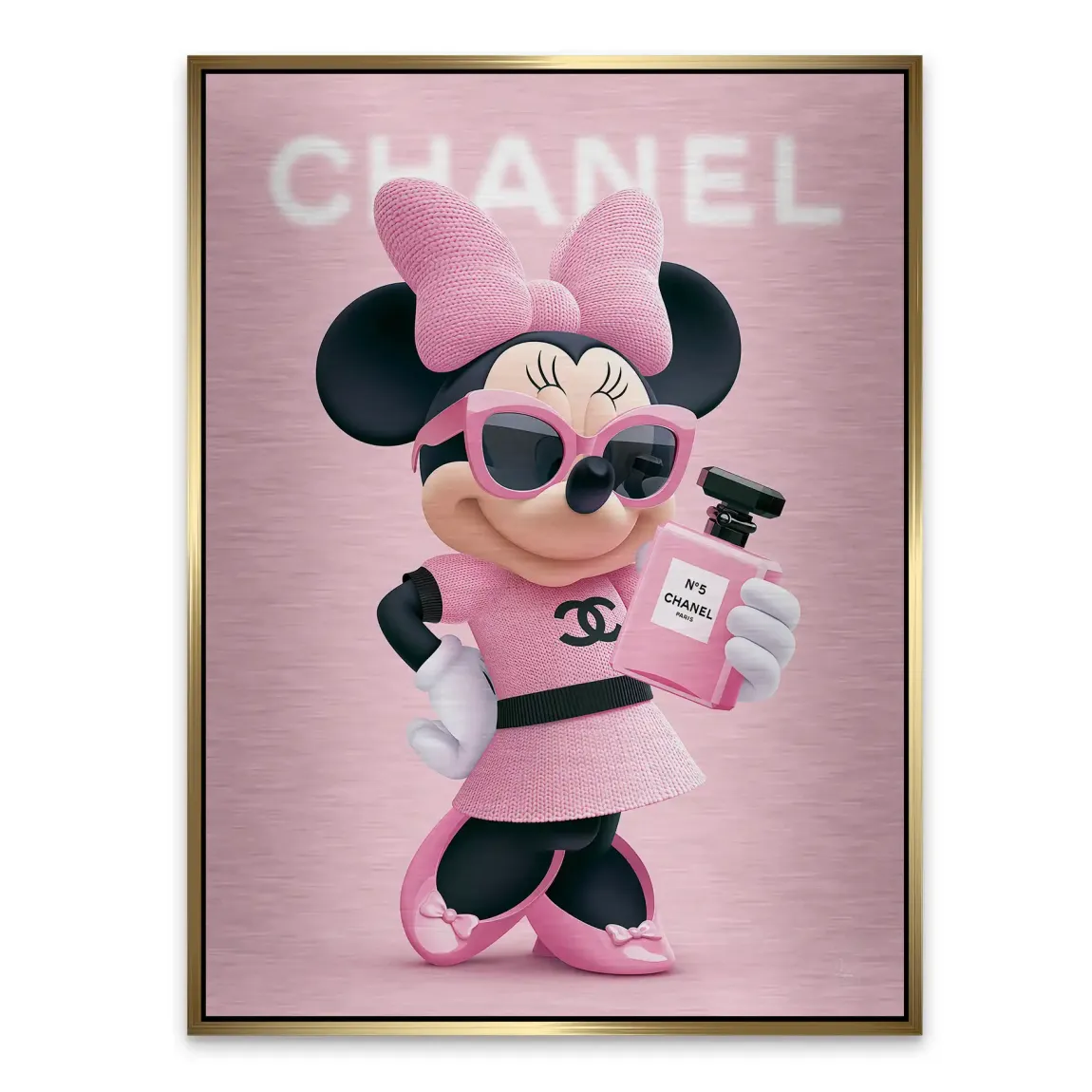 Minnie Rosé Chic Aluminiumbild gebürstet