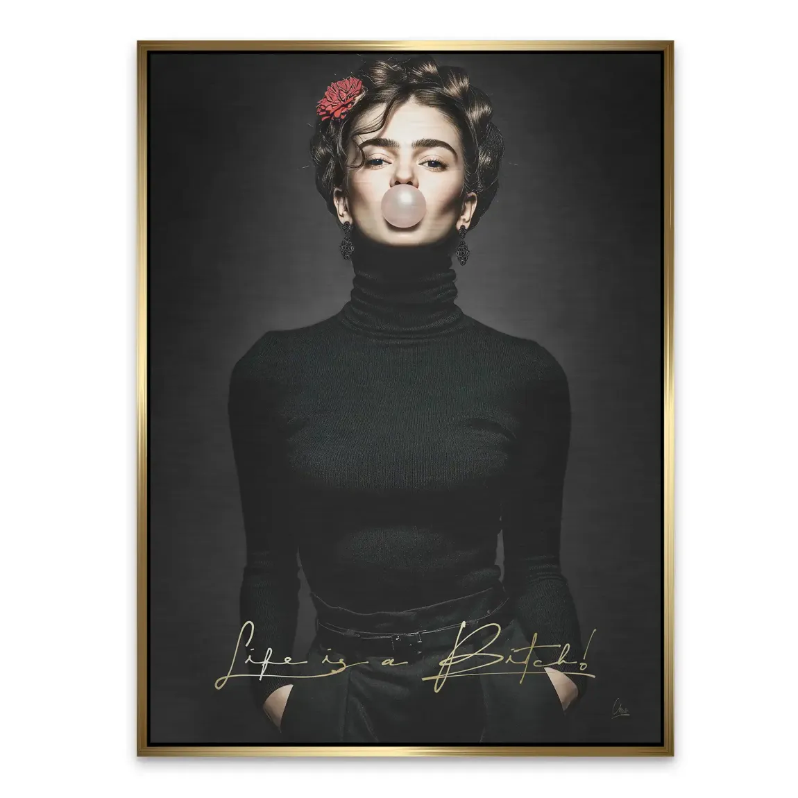 Frida Kahlo Rebell Alu Gebürstet Bild