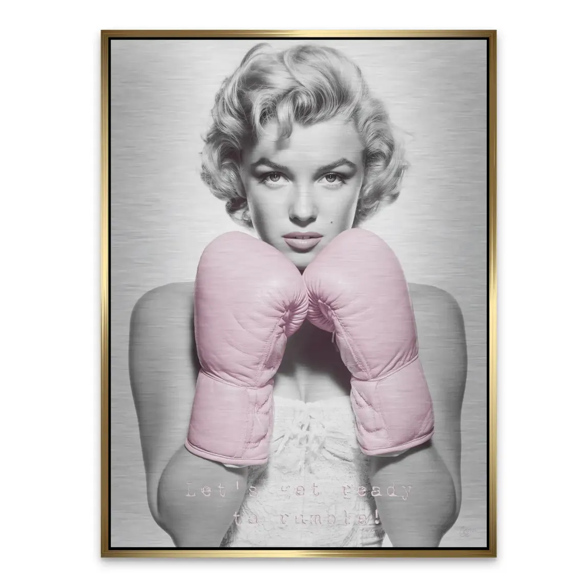 Boxing Marilyn Monroe Alu Gebürstet Bild