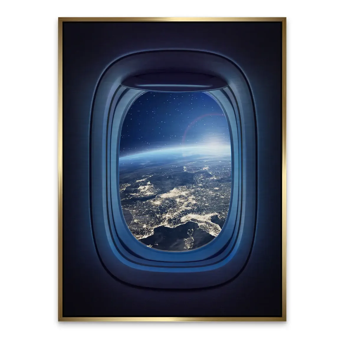 Flugzeugfenster Orbit Alu Gebürstet Bild