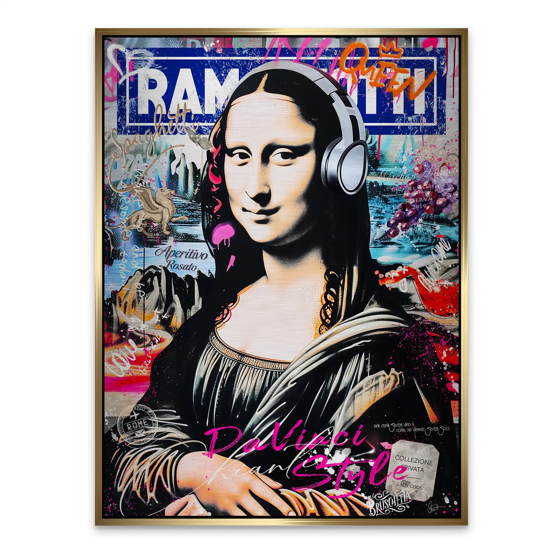 Mona Lisa Pop Art Aludibond Gebürstet INGALERIE