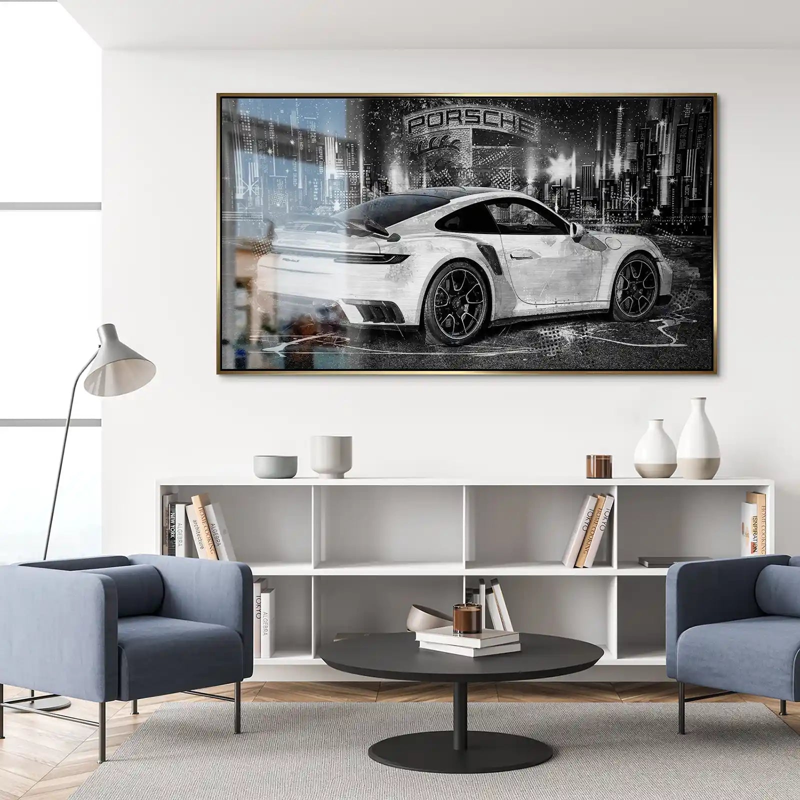 Porsche 911 Turbo Abstrakt White Alu Gebürstet INGALERIE