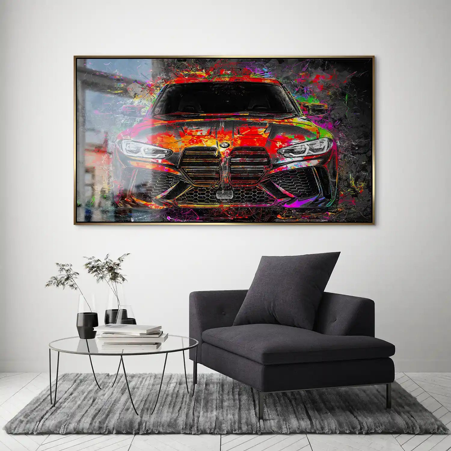 BMW M4 Pop Art Style Alu Gebürstet INGALERIE