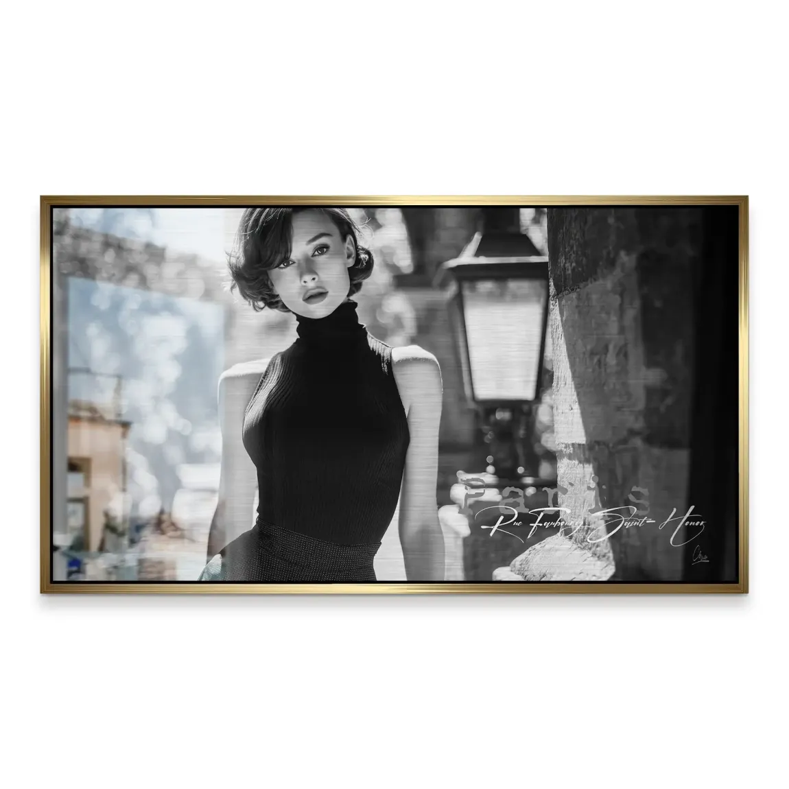 Audrey Hepburn Paris Elegance Alu Gebürstet