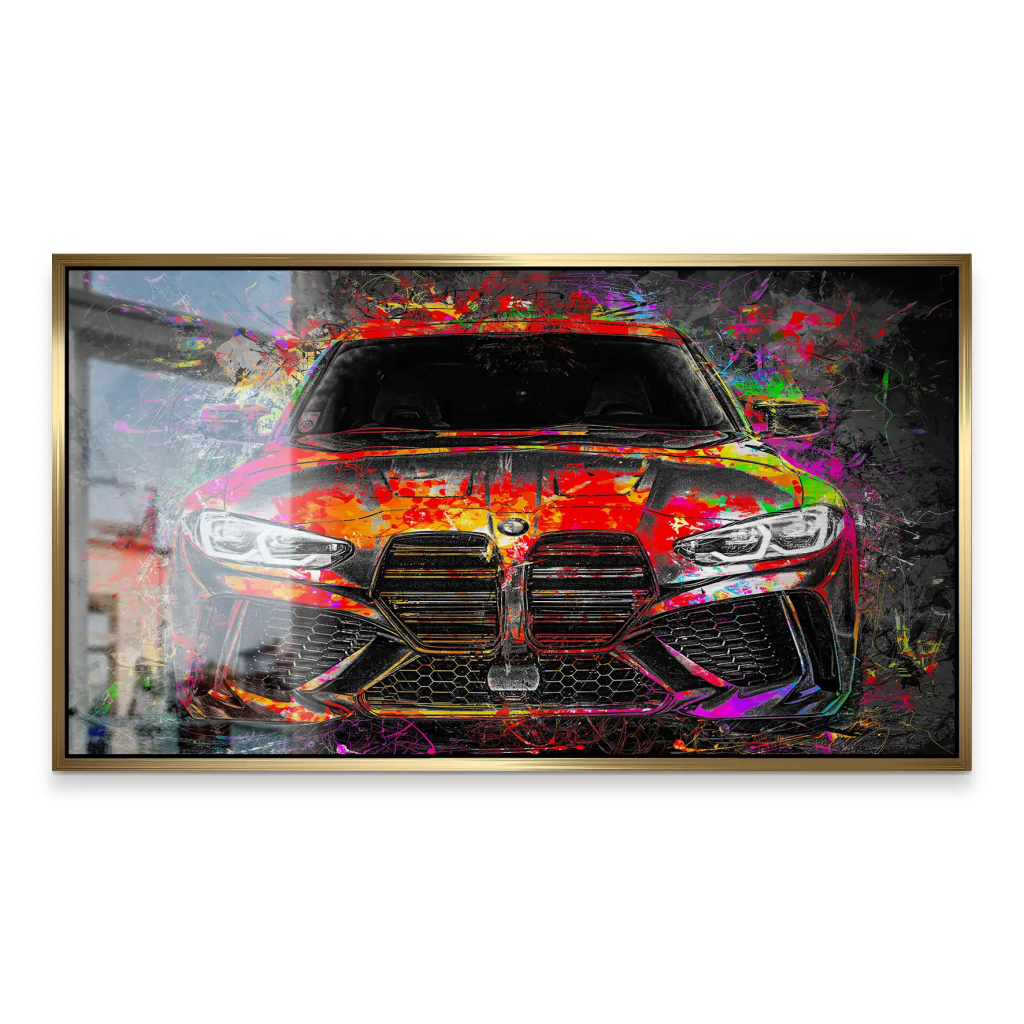 BMW M4 Pop Art Style Alu Gebürstet INGALERIE