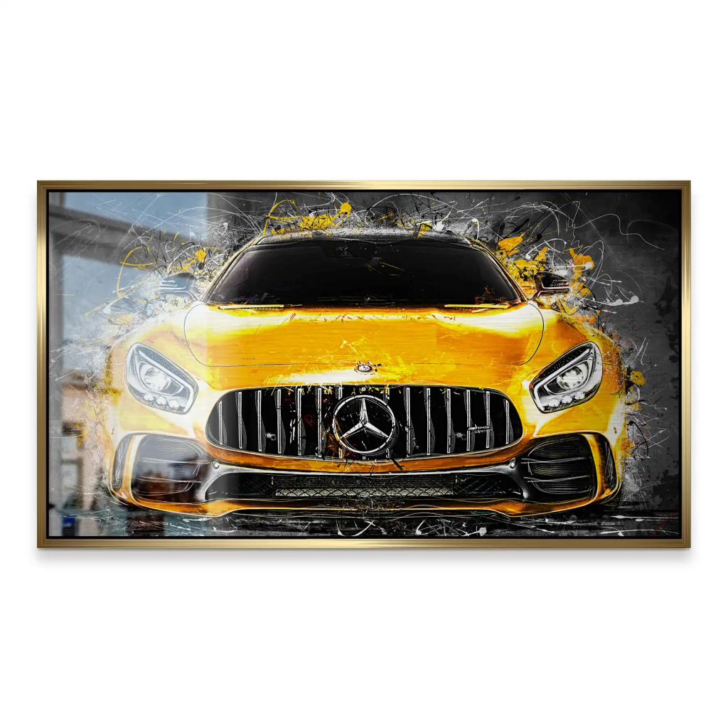 Mercedes AMG GT Yellow Style Style Alu Gebürstet INGALERIE