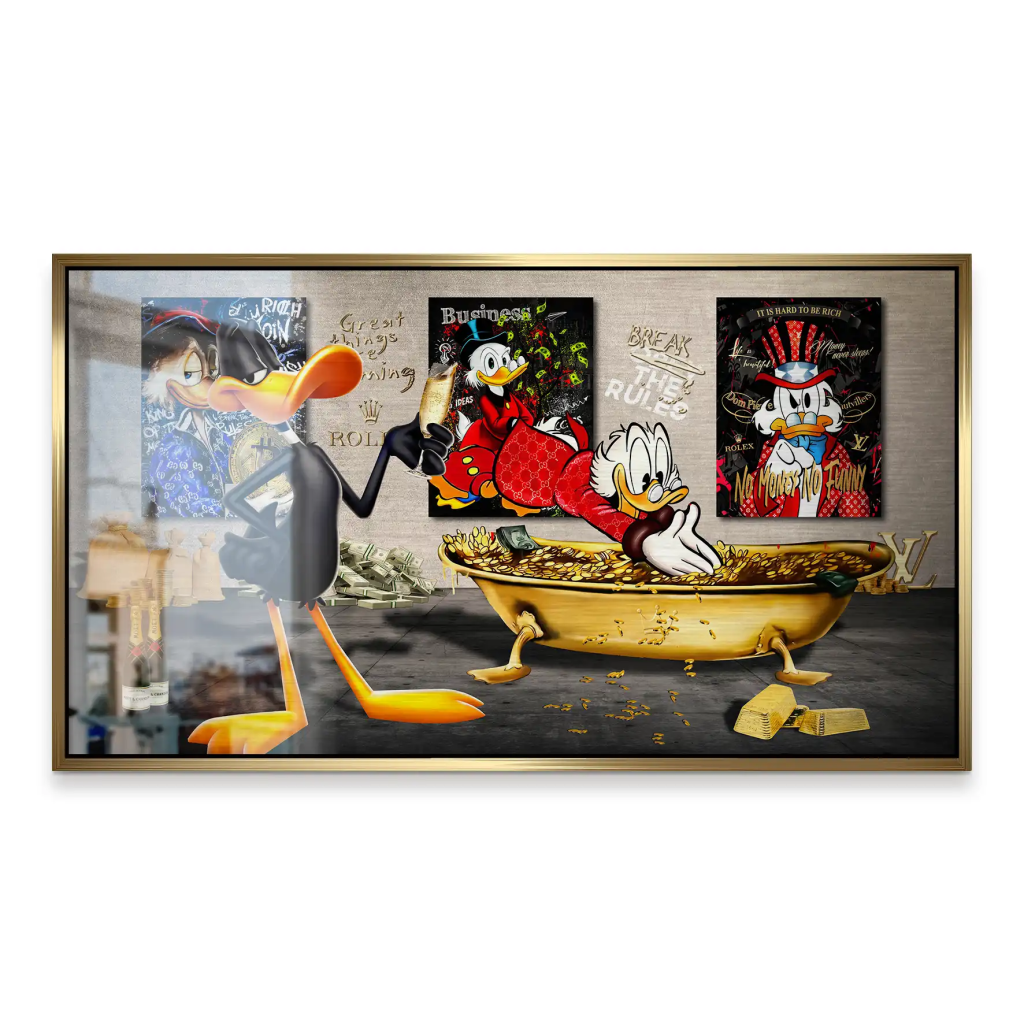 Duffy u. Dagobert Pop Art Alu Gebürstet INGALERIE