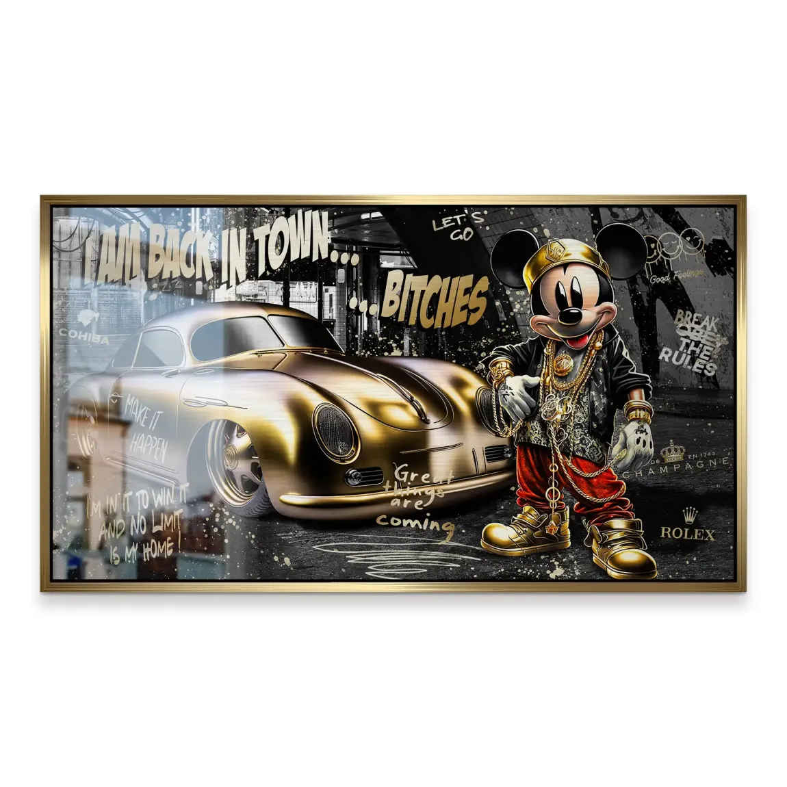 Mickey Gold 356 Porsche Alu Gebürstet