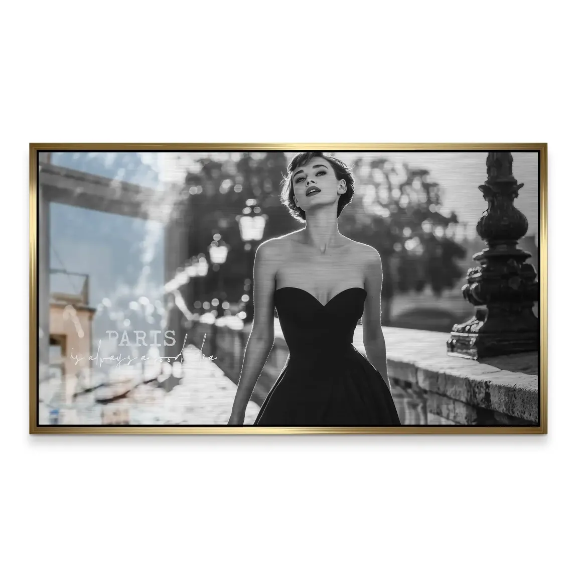 Audrey walk in Paris Alu Gebürstet