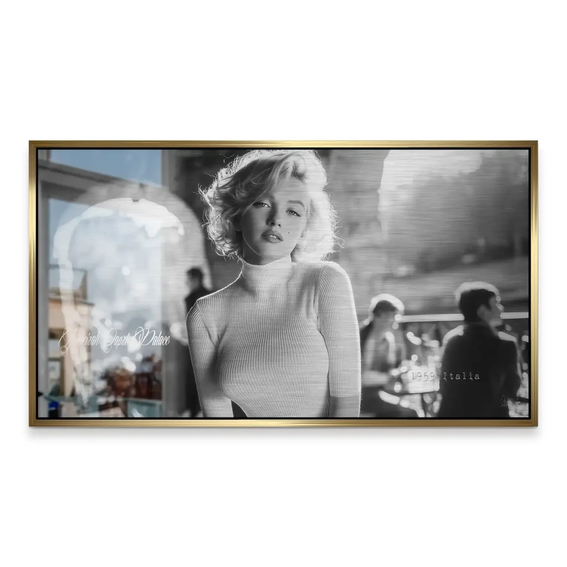 Marilyn Monroe Italia Aluminiumbild gebürstet
