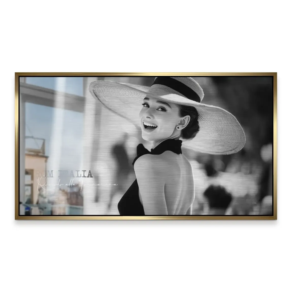 Audrey Hepburn Italia Alu Gebürstet