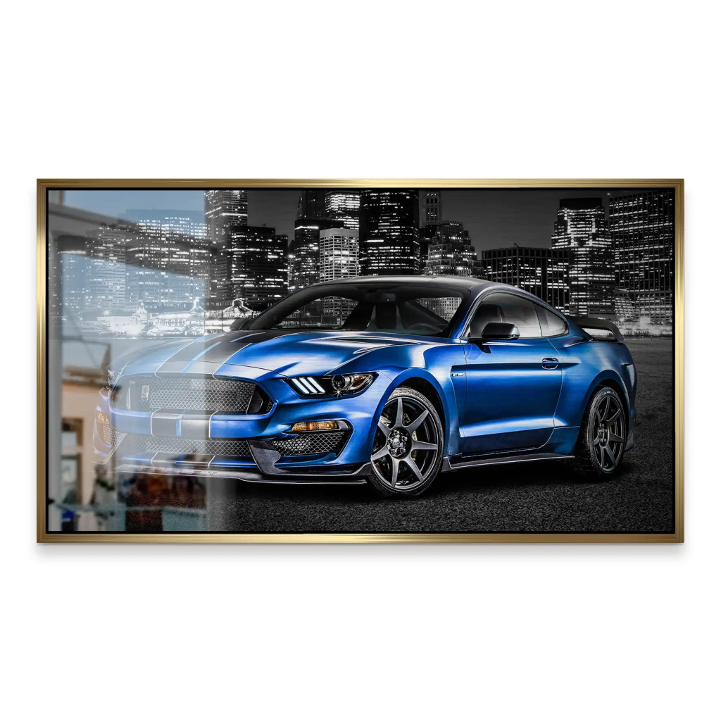 Ford Mustang Blue City Alu Gebürstet INGALERIE