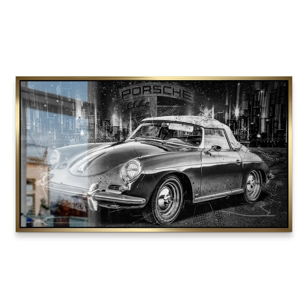 Porsche 356 Modern Alu Gebürstet Bild INGALERIE