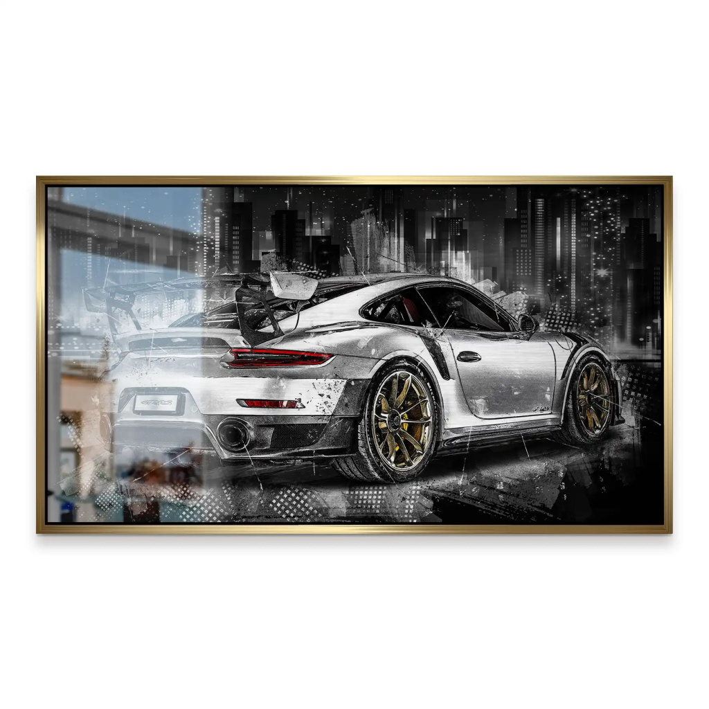 Porsche GT2 RS Abstrakt Alu Gebürstet INGALERIE