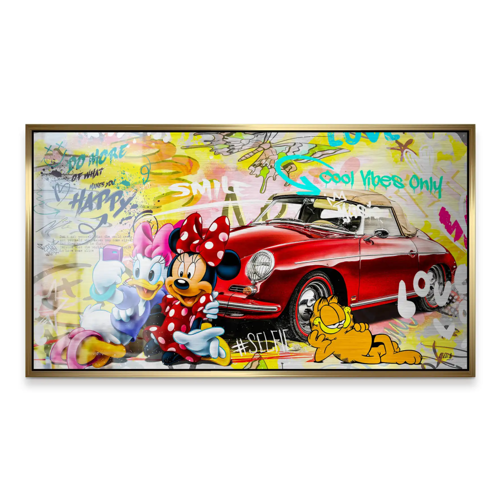 Minnie Speedster 356 Pop Art Style Alu Gebürstet INGALERIE