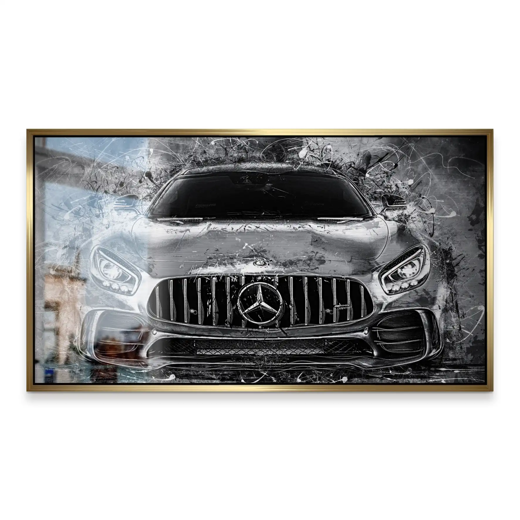 Mercedes AMG GT Silver Style Alu Gebürstet Bild INGALERIE