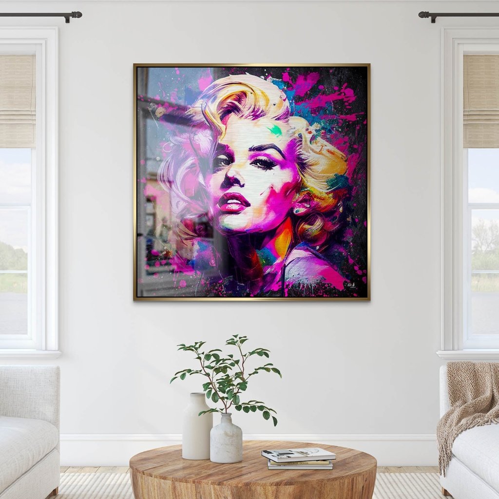 Marilyn Monroe Abstrakt Color Alu Gebürstet Bild INGALERIE