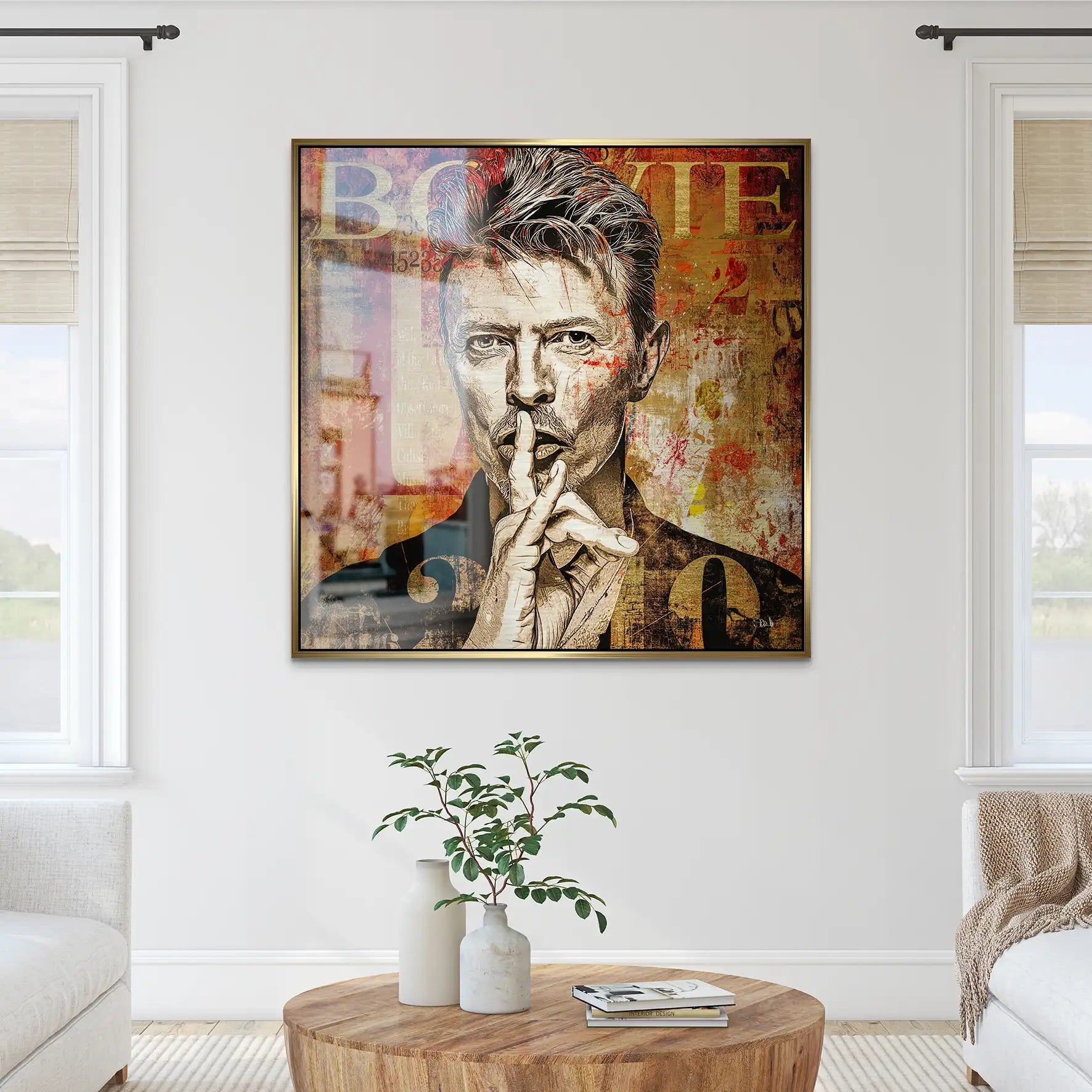 David Bowie Abstrakt Modern Style Alu Gebürstet INGALERIE