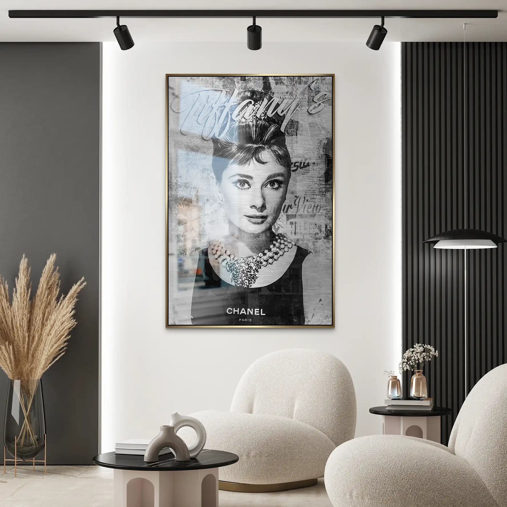 Audrey Tiffany Black Art AluDibond Gebürstet INGALERIE