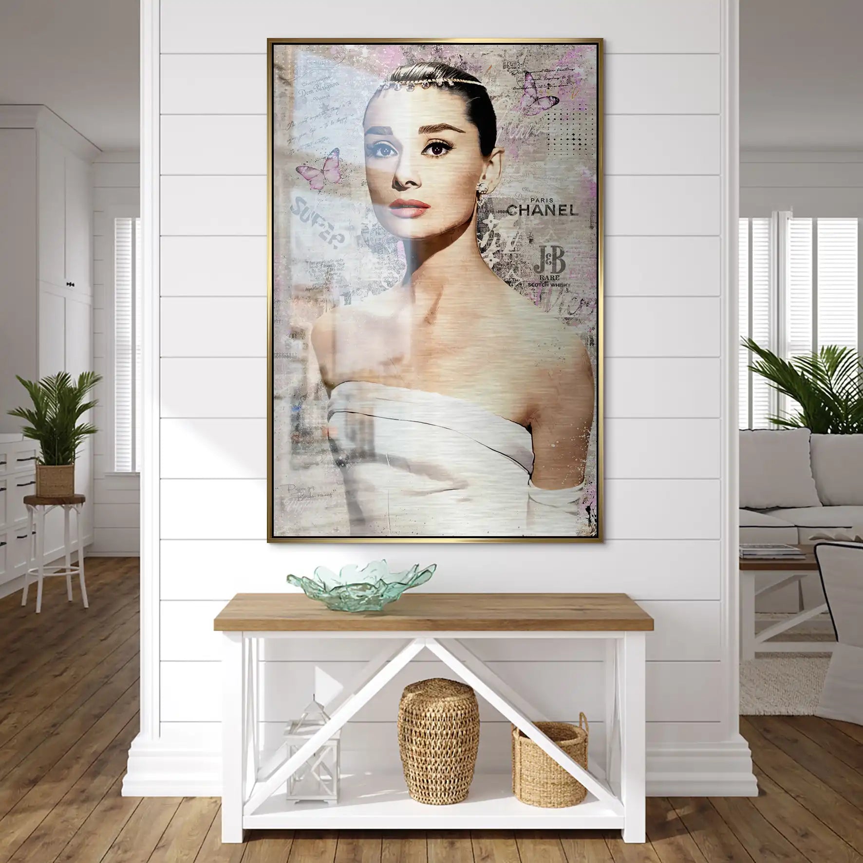 Audrey Hepburn Modern Style Pop Art AluDibond Gebürstet INGALERIE