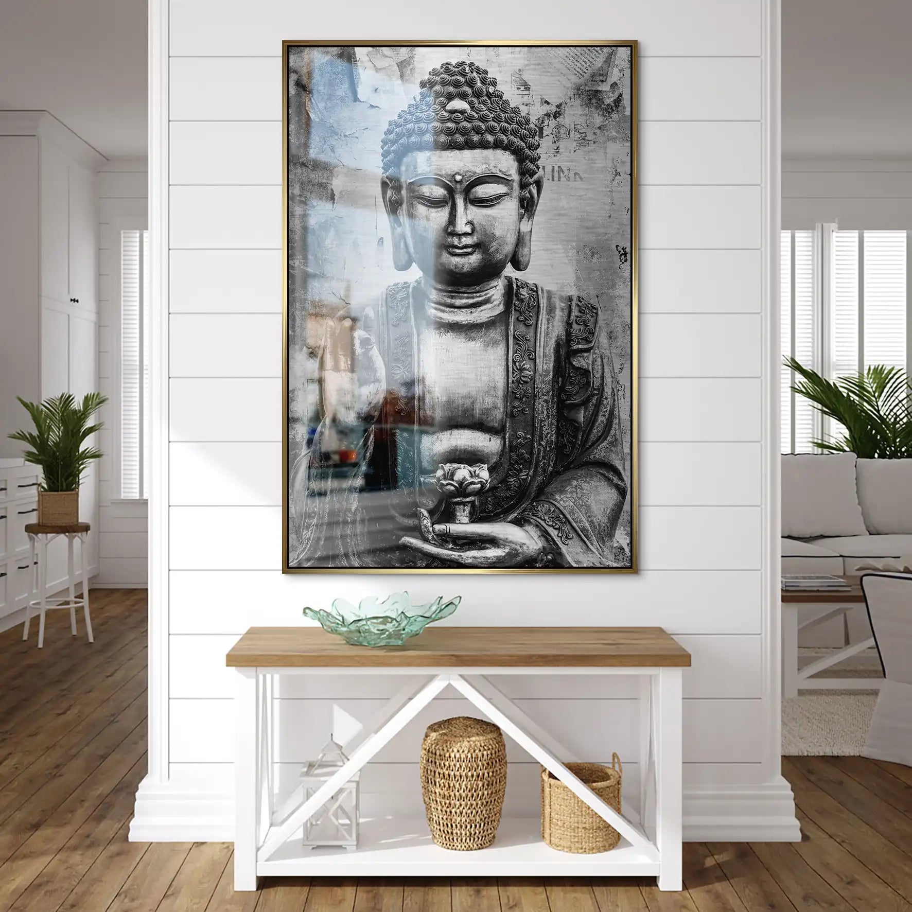 Buddha Black Style AluDibond Gebürstet INGALERIE