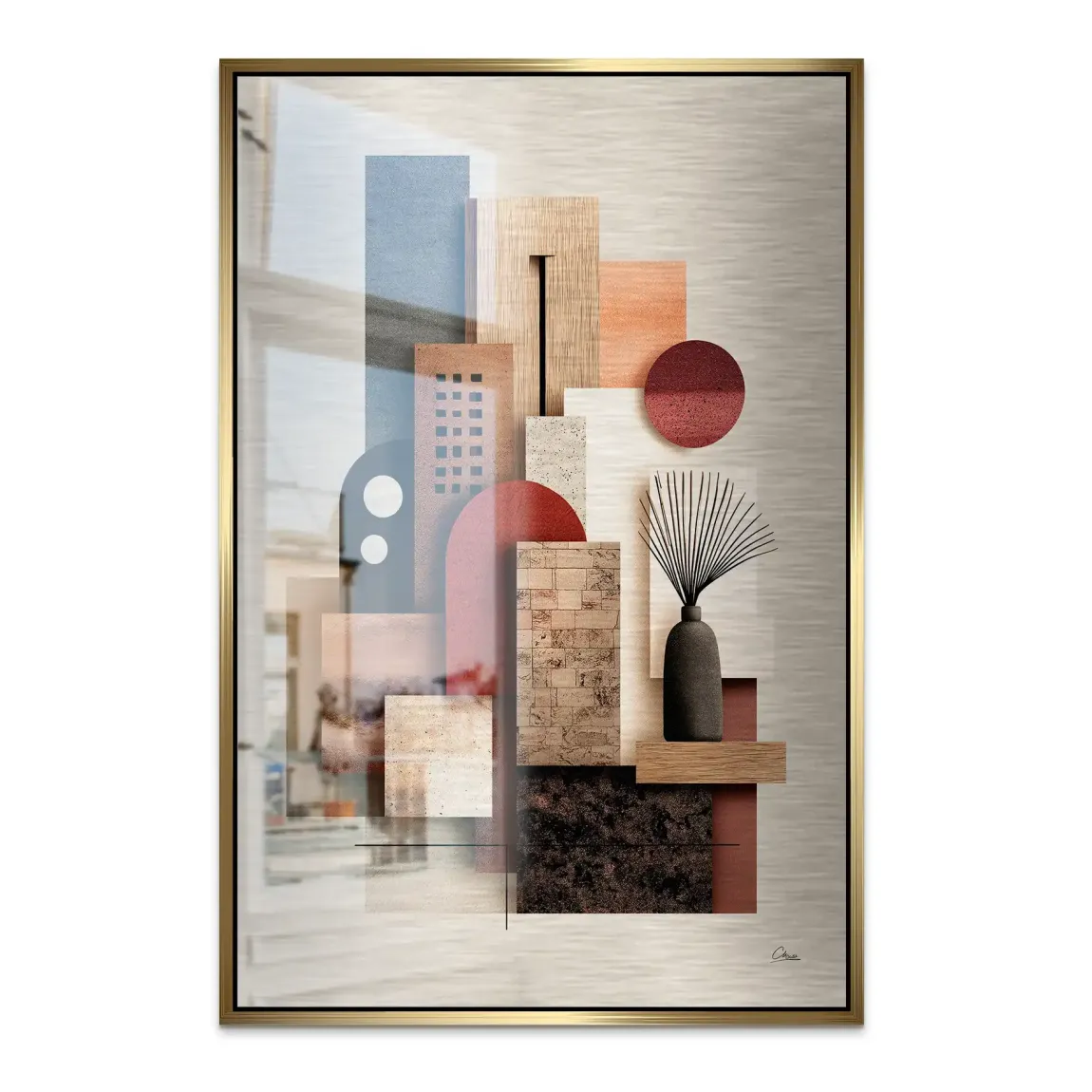 Urban Layers Elegance Alu Dibond Bild gebürstet INGALERIE