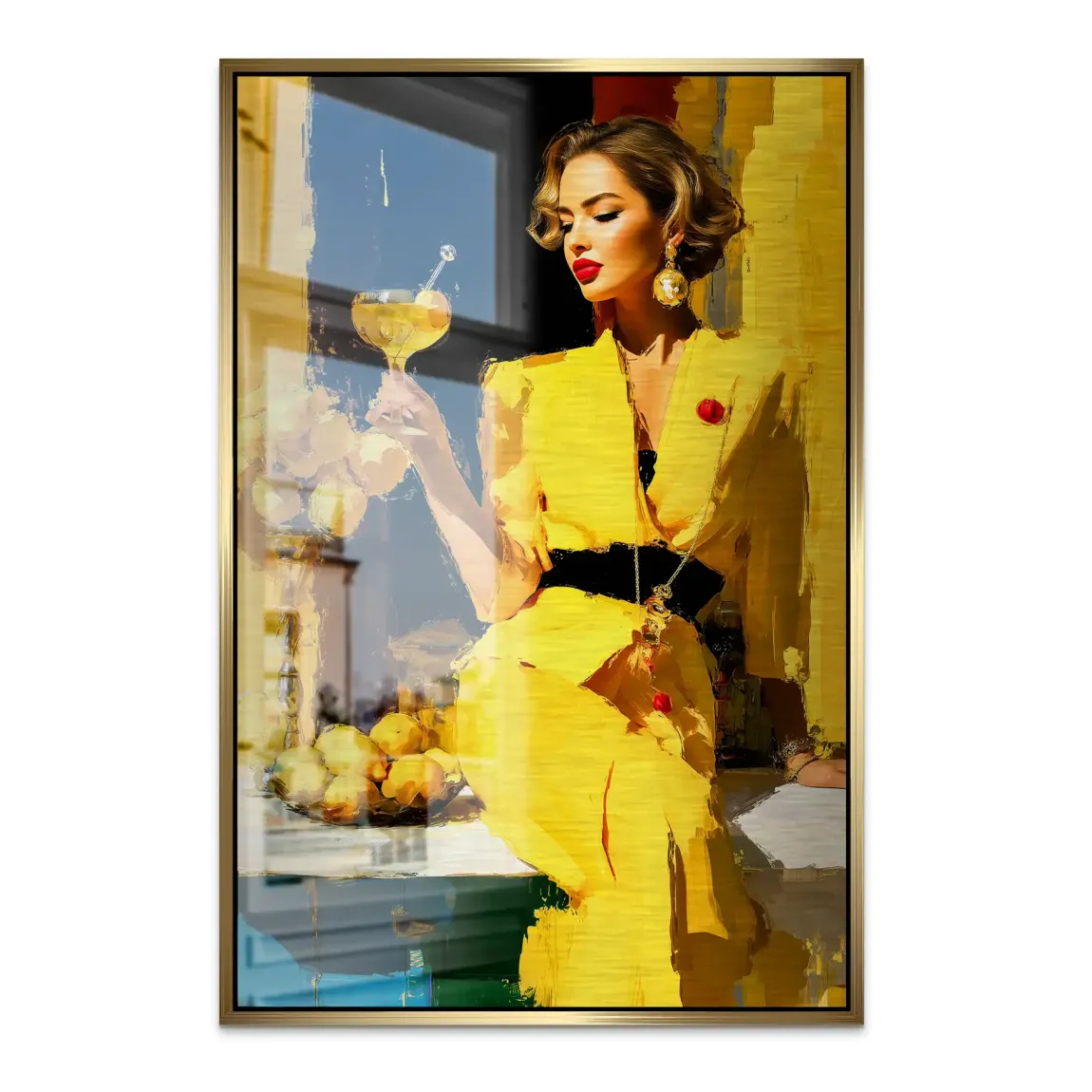 Lemon Chic Elegance Alu Dibond Bild gebürstet INGALERIE