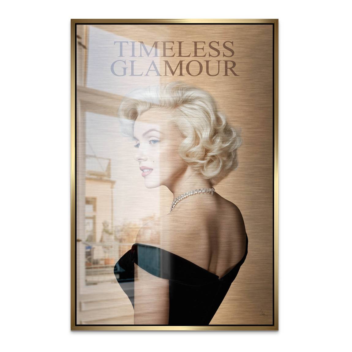 Marilyn Monroe Zeitlos Aluminiumbild gebürstet