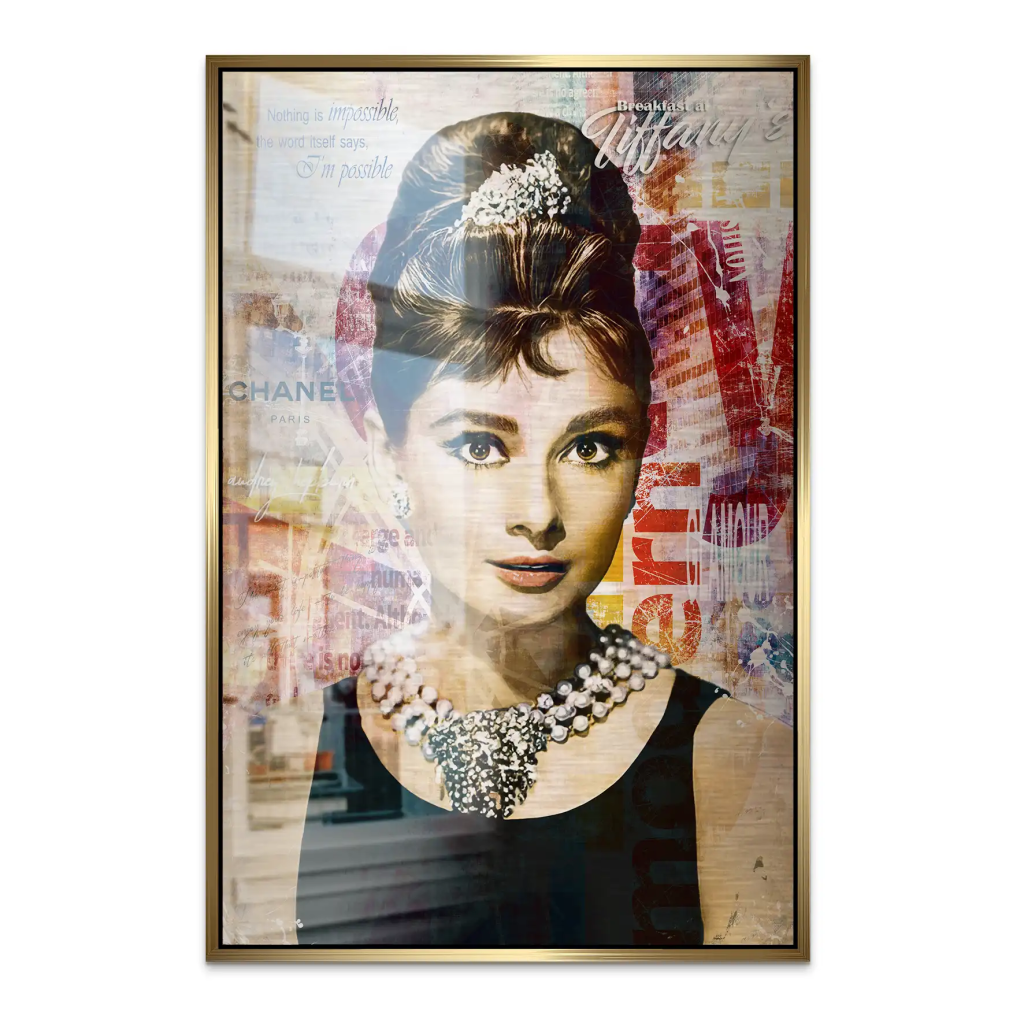 Audrey Glamour Art AluDibond Gebürstet INGALERIE