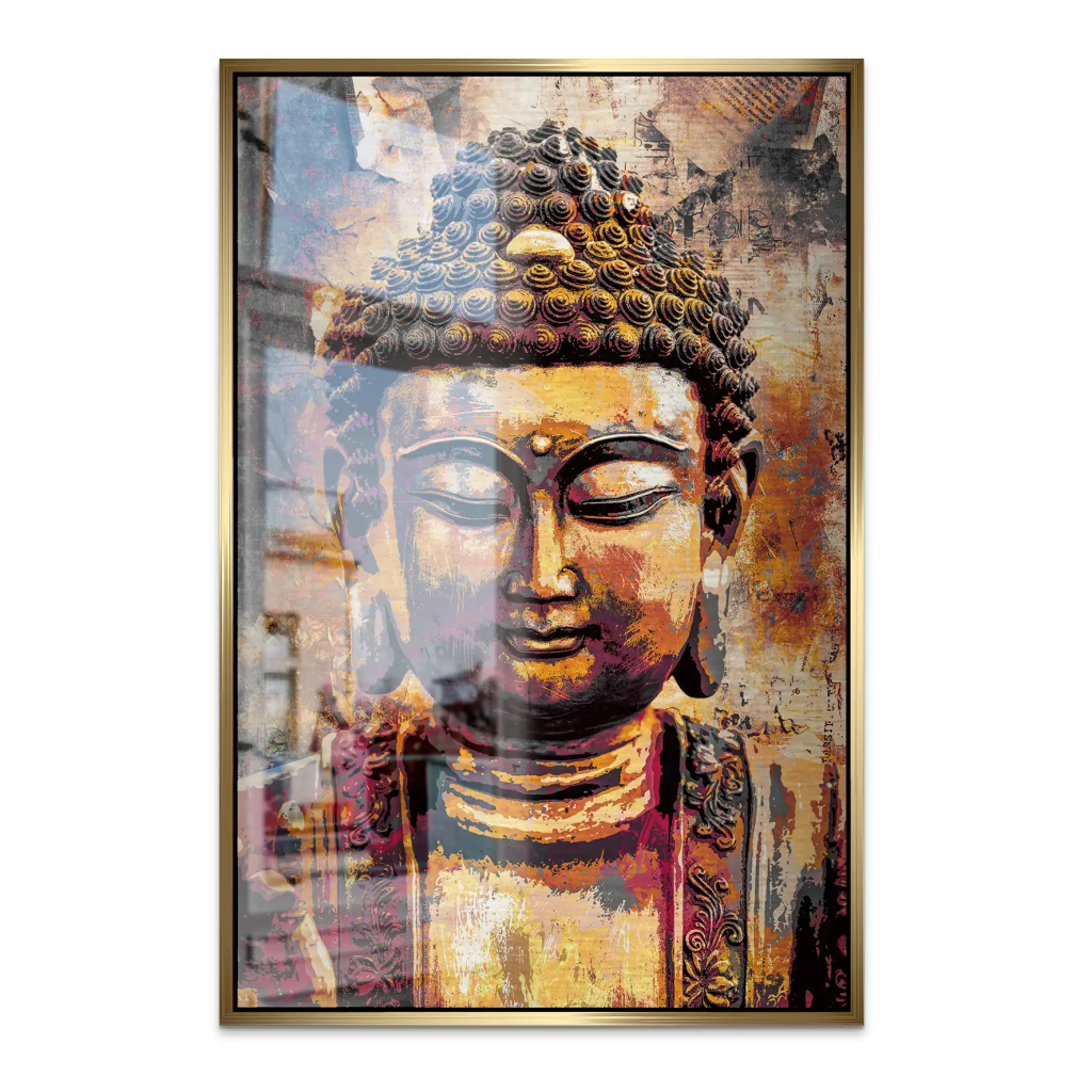 Buddha Vintage AluDibond Gebürstet INGALERIE