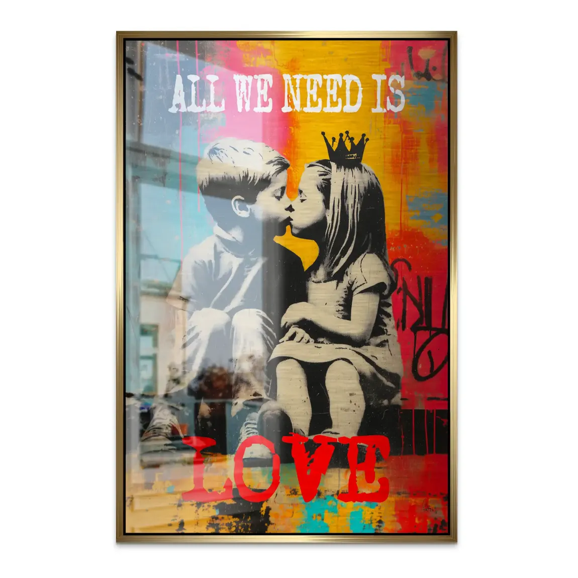 Need Love Art Aluminiumbild gebürstet