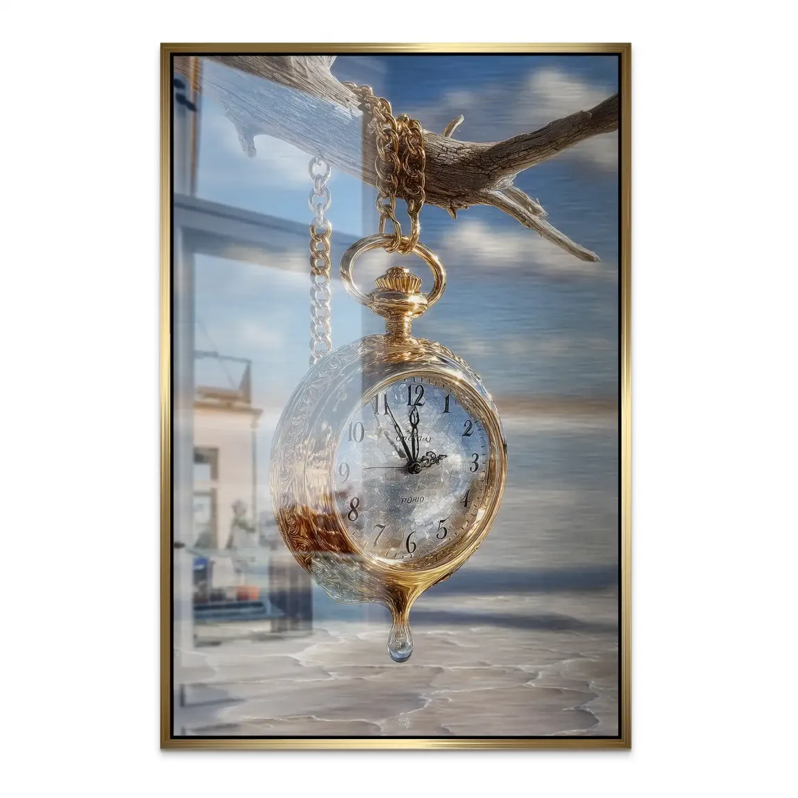 Dali Time Alu Dibond Bild gebürstet