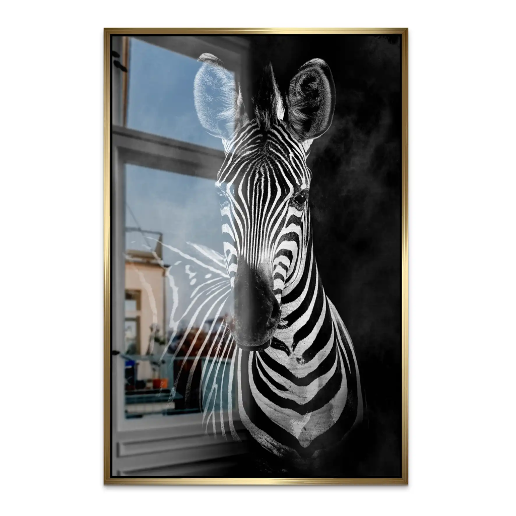 Zebra Black Style AluDibond Gebürstet INGALERIE