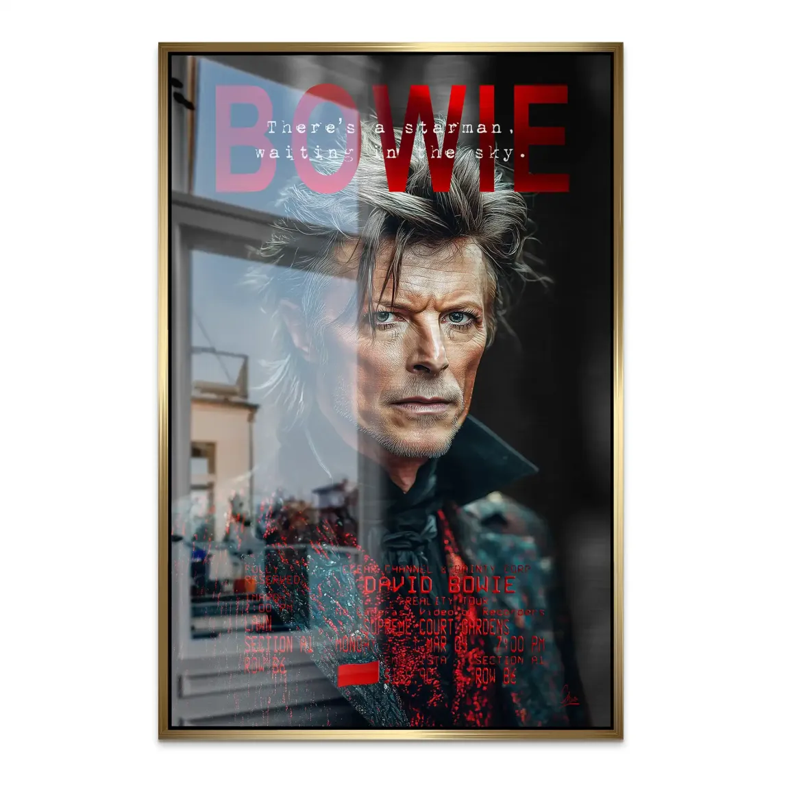 Bowie Starman Alu Dibond Bild gebürstet